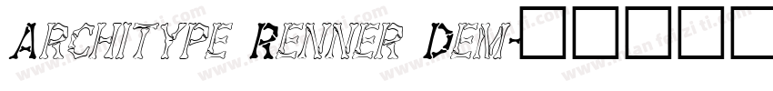 Architype Renner Dem字体转换